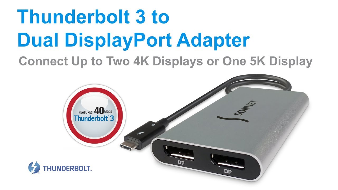 Startech.com thunderbolt 3 to dual displayport adapter